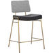 Brinley 36.75 inch Gold / Nightfall Black / Chacha Grey Counter Stool